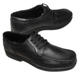 Pantofi cu masura 45, 46, 47, 48 usori piele naturala negri, Negru