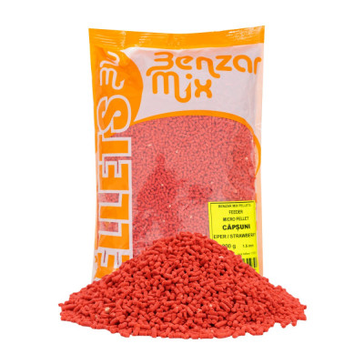 Benzar mix micropelete feeder, 800g, Capsuni 1.5mm foto