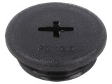 Capac protecție negru PG13,5 filet PG 6mm poliamidă