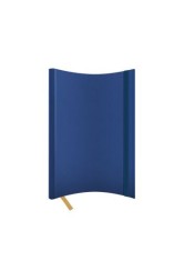 Agenda nedatata A5 Castelli, coperta flexibila bleumarin, elastic bleumarin, dictando ivory