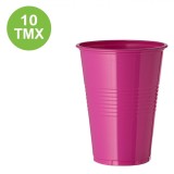 Set Pahare Plastic, Fucsia, Capacitate 480ml, 10 Bucăți, Oem