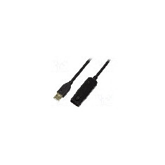 Cablu USB A mufa, USB A soclu, USB 1.1, USB 2.0, lungime {{Lungime cablu}}, negru, LOGILINK - UA0263