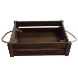 Ladita Decorativa din Lemn Manere din Sfoara - model mic