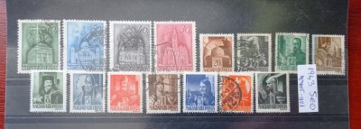 TS21 - Timbre serie Ungaria - Magyar posta 1943 Mi 705-721 foto