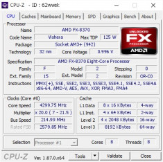 Procesor Gaming AMD Vishera FX-8370 4.0GHz Turbo 4.3GHz Socket AM3+ foto