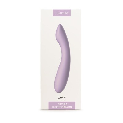 Vibrator G-Spot Amy 2 Pastel Lilac Cu Motor Dual foto