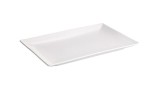 Platou stoneware alb, 30x20 cm