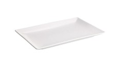 Platou stoneware alb, 30x20 cm foto