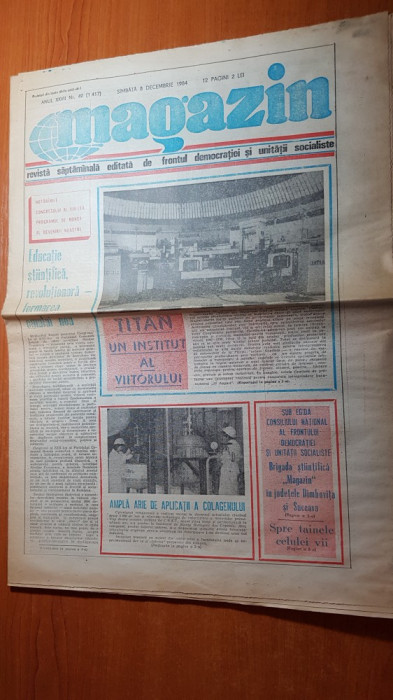 magazin 8 decembrie 1984-institutul titan bucursti,articol si foto delta dunarii