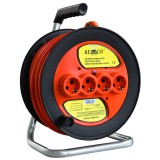 Rola Cablu Prelungitor pe Tambur, Lungime 30m, 3 Fire de 2.5 mm, 4 Prize