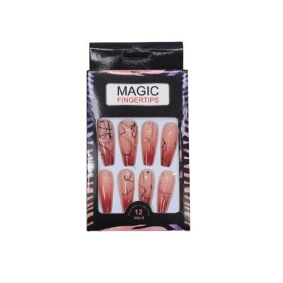 Set 12 Unghii False cu Aspect natural, Magic Fingertips, 04 foto
