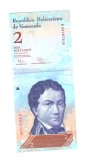 Bancnota Venezuela 2 bolivares 31 ianuarie 2012, aUNC