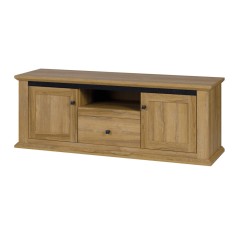 Comoda TV, din mdf maro stejar, Grandleon, 150x45x55 cm