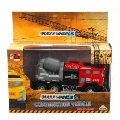 Vehicul de constructie cu betoniera, Maxx Wheels, Rosu