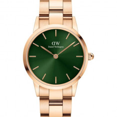 Daniel Wellington ceas Iconic Link Emerald femei, culoarea auriu