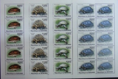 REP.BURUNDI - BROASTE TESTOASE-4 M/SH.10 SERII COMPLECTE-MNH** - RBU 06 foto