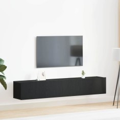 vidaXL Set comodă TV 2 pcs Stejar negru 100 x 30 x 30 cm Lemn compozit