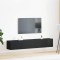 vidaXL Set comodă TV 2 pcs Stejar negru 100 x 30 x 30 cm Lemn compozit