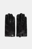 Karl Lagerfeld mănuși de piele culoarea negru, A4M33065