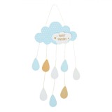Decoratiune de Perete, Model Sweet Dreams, Lemn, Multicolor, 23.5x55cm, Oem