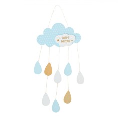 Decoratiune de Perete, Model Sweet Dreams, Lemn, Multicolor, 23.5x55cm