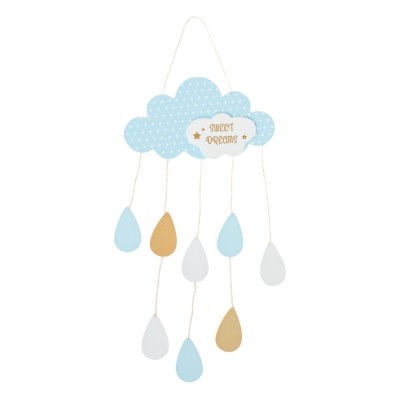 Decoratiune de Perete, Model Sweet Dreams, Lemn, Multicolor, 23.5x55cm foto