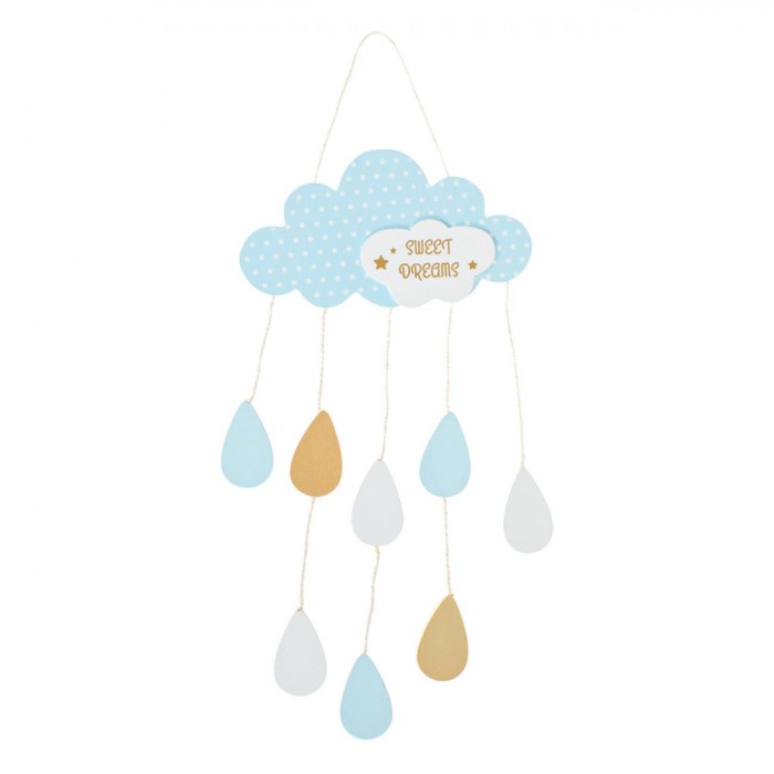 Decoratiune de Perete, Model Sweet Dreams, Lemn, Multicolor, 23.5x55cm