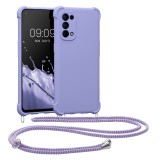 Husa Kwmobile pentru OPPO Find X3 Lite, Silicon, Albastru, 58584.108, Textil, Carcasa