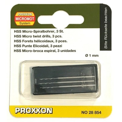 Set burghie HSS pentru metal, plastic si lemn Proxxon 28854, O1 mm, 3 bucati foto