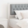 VidaXL Tăblie cap Altele Alb și gri deschis 80 cm Lemn masiv de pin 879038