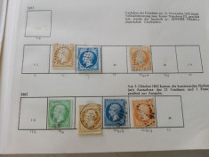 Album Behrens cu o colectie timbe Franta 1853-1966 stamp. pe file pretiparite foto