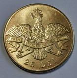 Replic&atilde; dup&atilde; celebra moned&atilde; de aur de 25 lei 1906. Citiți bine descrierea.