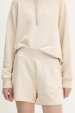 Armani Exchange pantaloni scurți culoarea bej, uni, high waist, XW000598 AF11852