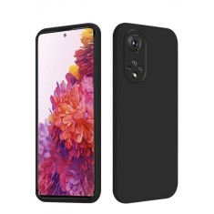 Husa silicon antisoc cu microfibra in interior Huawei Nova 9 Negru