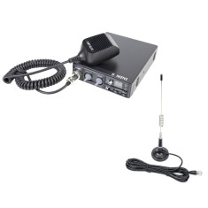 Pachet Statie radio CB CRT S Mini Dual Voltage 12 24V 4W + Antena CB PNI ML29