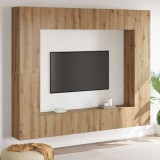 vidaXL Cabinet TV 8 pcs Maro 221 x 30 x 180 cm Lemn compozit