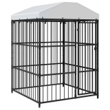 Cumpara ieftin Padoc pentru caini de exterior, cu acoperis, 150 x 150 x 210 cm