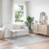 Covor shaggy cu pile &icirc;naltă gri 200x200 cm PP