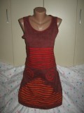 Cumpara ieftin Rochie Bumbac MOSKITOO Nepal, Marimea M, Fara Maneci, Model Fain, Bust 90 Talie 80 Sold 98 Lungime 84 cm