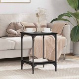 vidaXL Masă de cafea Stejar Negru 40 x 40 x 55 cm Lemn compozit 881898