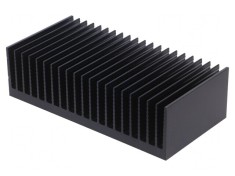 Radiator Negru cu Aripioare 150mm x 300mm
