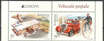ROMANIA 2013 EUROPA CEPT -VEHICULE POSTALE -Serie 2 val. LP.1979 MNH** foto
