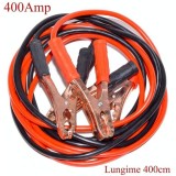 Cablu auto pentru baterie, clesti de pornire, 400A, 4M lungime, 8mm grosime