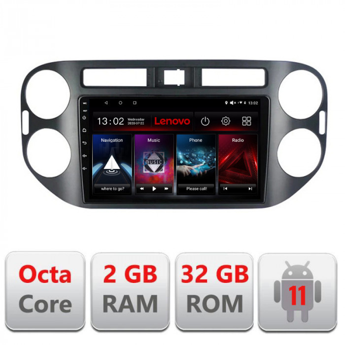 Navigatie dedicata VW Tiguan 2009-2015 Lenovo Octa Core cu Android Radio Bluetooth Internet GPS WIFI DSP 2+32 GB 4G KIT-489v2+ CarStore Technology