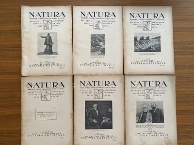 Revista Natura anul XVI 1927 - 10 numere an complet foto