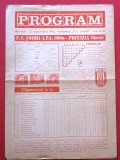 Program meci fotbal FC &quot;SOIMII&quot; IPA SIBIU - PRECIZIA SACELE (22.09.1982)