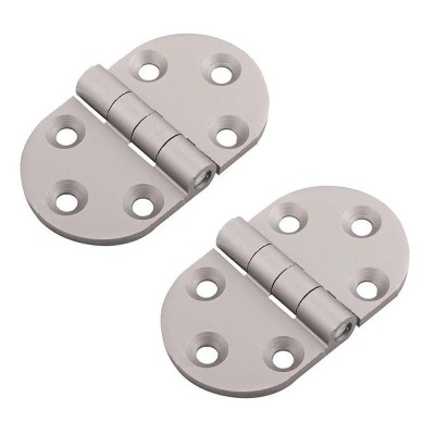 Balama din aluminiu, ovala, pentru usa, saten, 70 x 40 mm, 2 buc / set foto