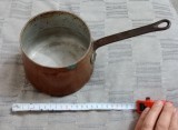 Cratita profesionala de cupru cositorit Tournus France 15 cm.