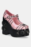 Koi Footwear pumps Sweet Apathy Plaid Wedge Mary Janes culoarea roz, cu platformă, Sweet Apathy