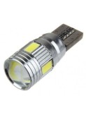 Led auto Alb Canbus T10 cu 6 SMD 5630 - T10-5630-6SMD, Xenon Bright